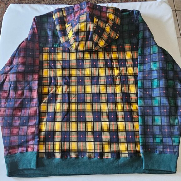 FILA Dorm Plaid Sweatshirt Hoodie Men's M NWT - Picture 2 of 8